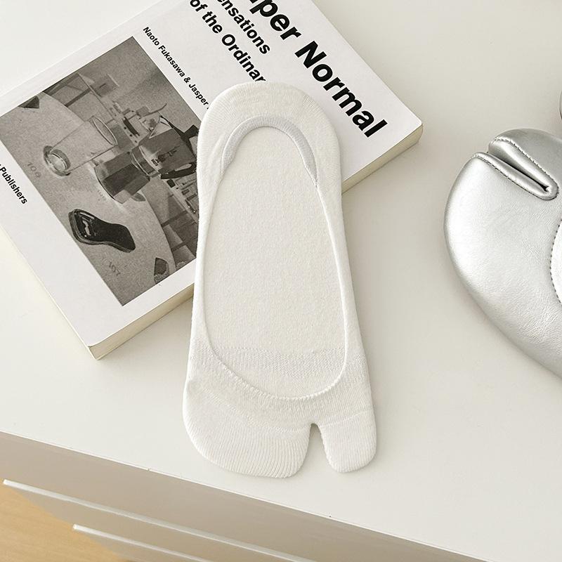 Zweifinger-Baumwollsocken im japanischen Stil, Unisex-Clogsocken, Zehentrennersocken aus Polyester, Kimono-Flip-Flop-Sandalen, geteilte Zehensocken