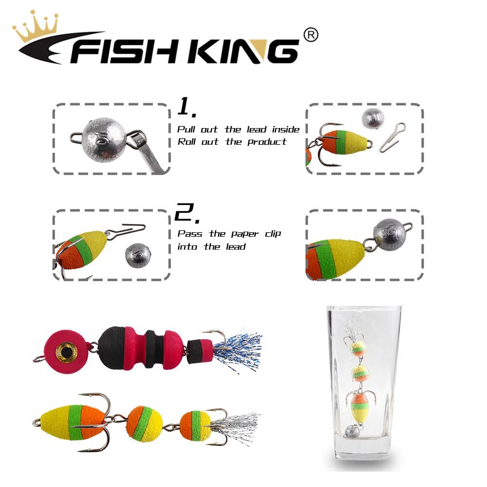 FishKing 1PC Soft Bass Lure Insect Lure With Sharp Hooks Weight 3.4G 4.7G Big/Small Size