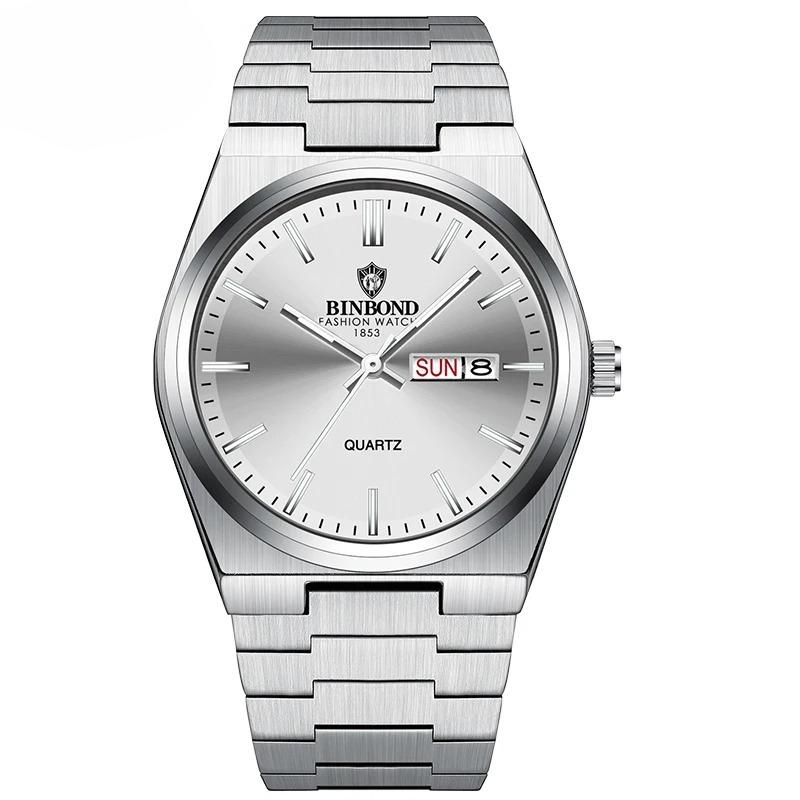 Luxury Watch for Man Elegant Date Week Waterproof Luminous Men Watch Quartz Stainless Steel Sports Men's Watches Reloj