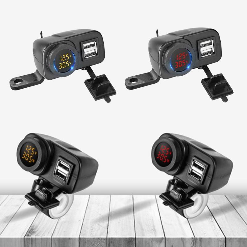 Boot Motorrad Roller Temperaturanzeige Voltmeter Thermometer Telefon 18W QC3.0