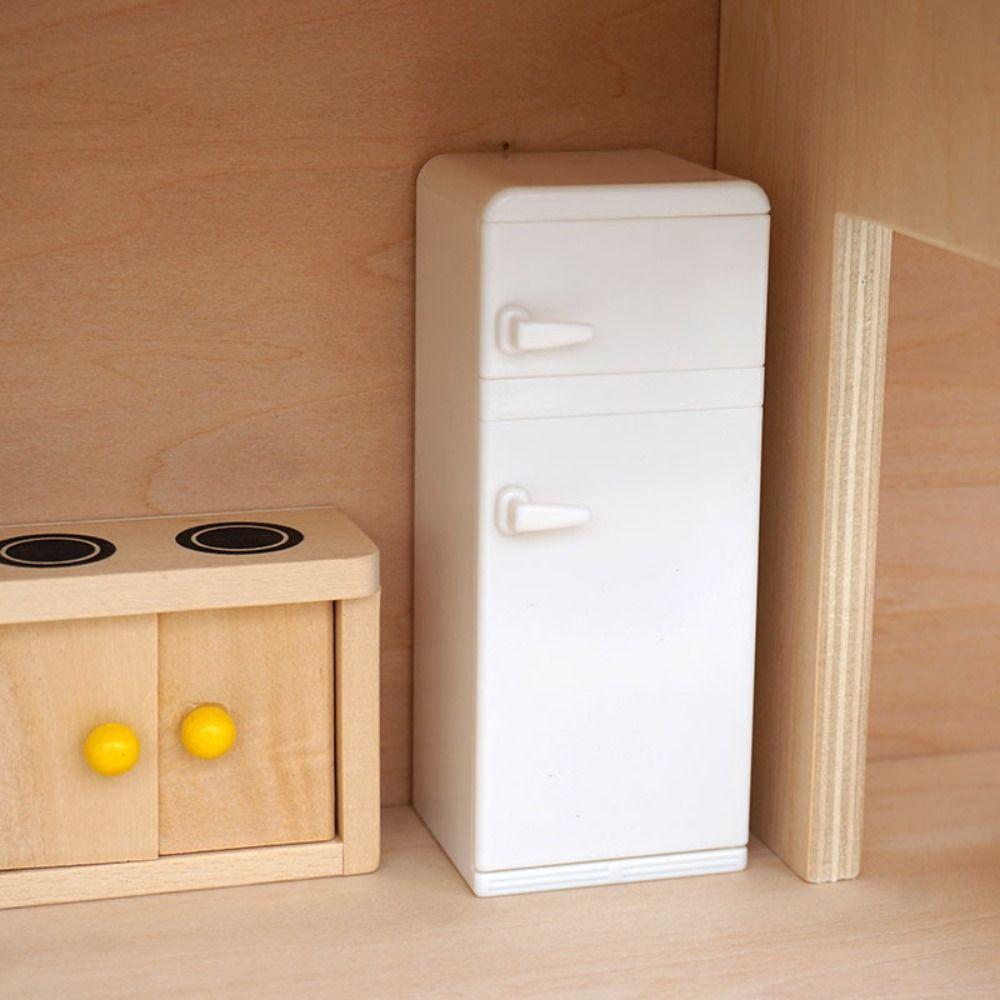 Kids Toy Kitchen Layout Ornaments 1:12 Scale Mini Furnishing Miniature Dollhouse Furniture