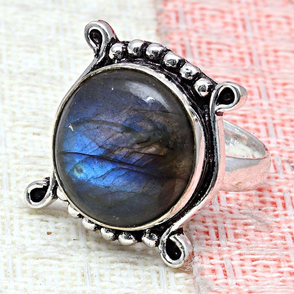 Labradorite Gemstone Handmade Silver Jewelry  "7"