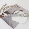 Glittering Rhinestone Women's Belt Stylish Pu Leather Waist Belt For Fashion Lovers