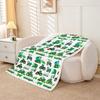 Equipment Trucks Sherpa Blanket Kids Boys Excavators Fleece Throw Blanket for Bed Sofa Couch Children Green Vehicle Plush Blanket Soft Const