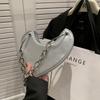 Designer Thick Chain Handbags Women Luxury Ladies Heart Shaped Shoulder Bag Cute Female Clutch Purse Fashion Love Underarm Bag