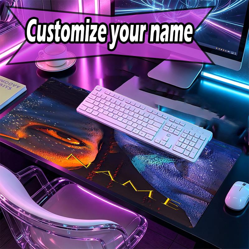 Custom Name Personalized Avatar Pattern Mousepad, Laptop PC Desk Mat, Decorative Desk Mat for Home Keyboard Pad Gift