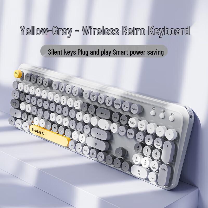 

MEEEGOU V96 Retro Wireless Keyboard and Mouse Set