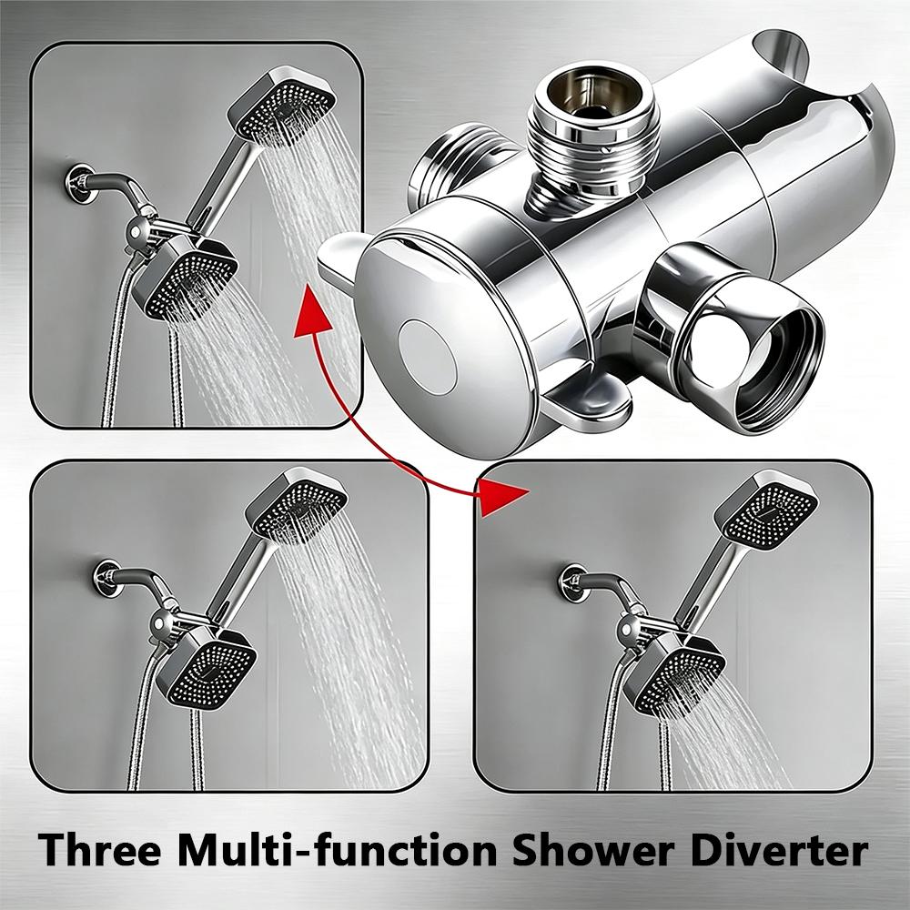 Modern Dual Square Shower Head Set Wall Mount High Flow Multi Spray System with Rotatable Bracket Flexible Hose Anti-Clog Nozzle