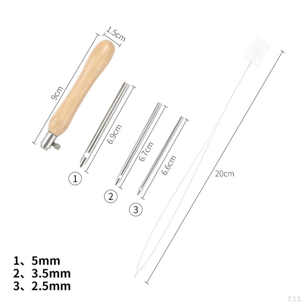 Stickgarnstanzer mit Holzgriff, Nadel zur Herstellung von Teppichen, Wandteppichen, Basteln, Nähen