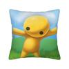 Friendly Wobbly Life Duo Play Pillow Case  Retro Trendy Pillow Cover Comfy Pillowcases For Chair Sofa Home Decor