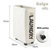 Foldable Laundry Basket Dirty Clothes Basket Clothes Organizer Yoga Storage Basket Home Assortment Box with Wheel Laundry Basket