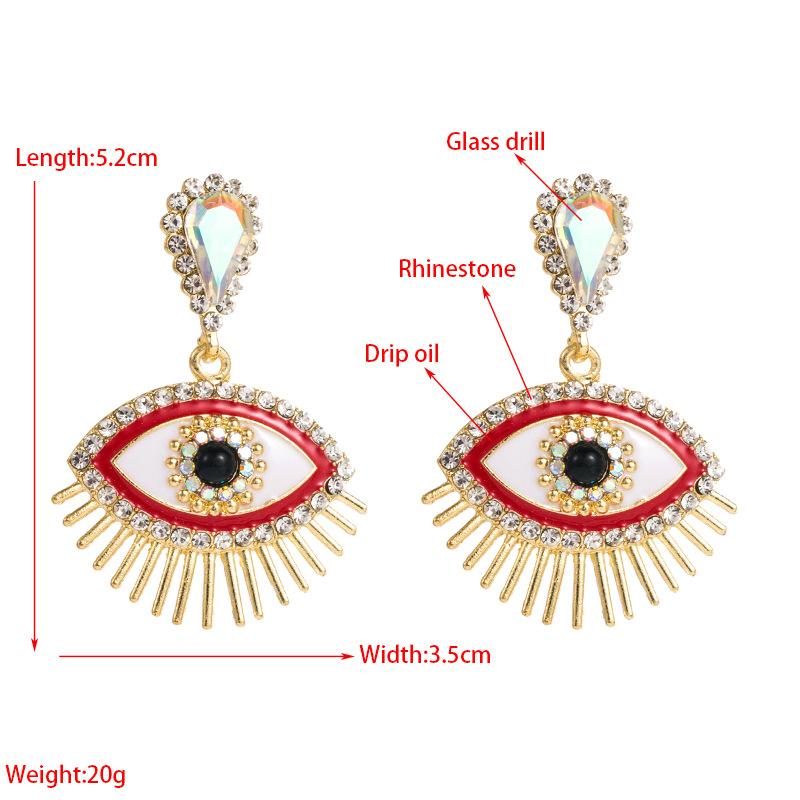 Cercei de damă temperament lung cu ciucuri plin de cristal Simplu versatili Exagerați cercei mici cu picătură premium