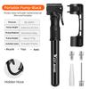 WEST BIKING Tragbare Fahrradpumpe Aluminiumlegierung Fahrrad Luftpumpe Reifenfüller Schrader/Presta Universal Rennrad Zubehör
