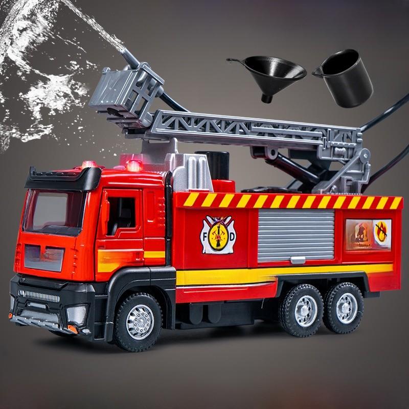Fire Truck Toy With Water Spray And Inertia Drive For Kids Educational Play