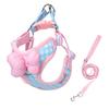 New Dog Leash Bow Dog Chest Back Plaid Korean Outdoor Walking Dog Bi Xiong Teddy Dog Leash