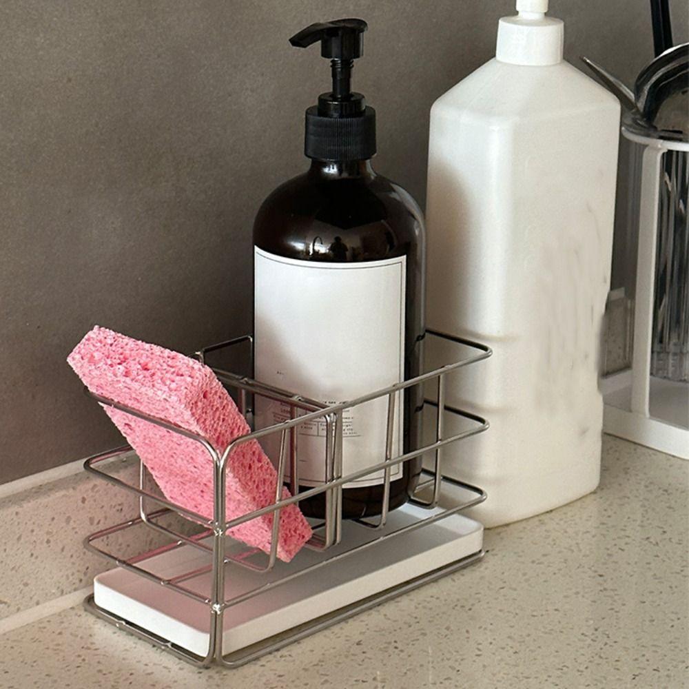 with Drip Tray Kitchen Sink Drainage Rack Dishwashing Liquid Storage Shelf  Bathroom