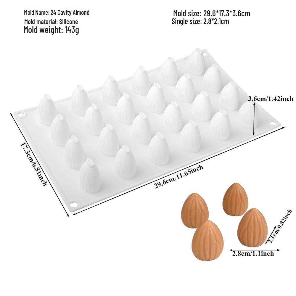 3D Fruchtmousse Silikon Kuchenformen: Birne, Apfel, Ananas, Pfirsich, Durian, Himbeere.