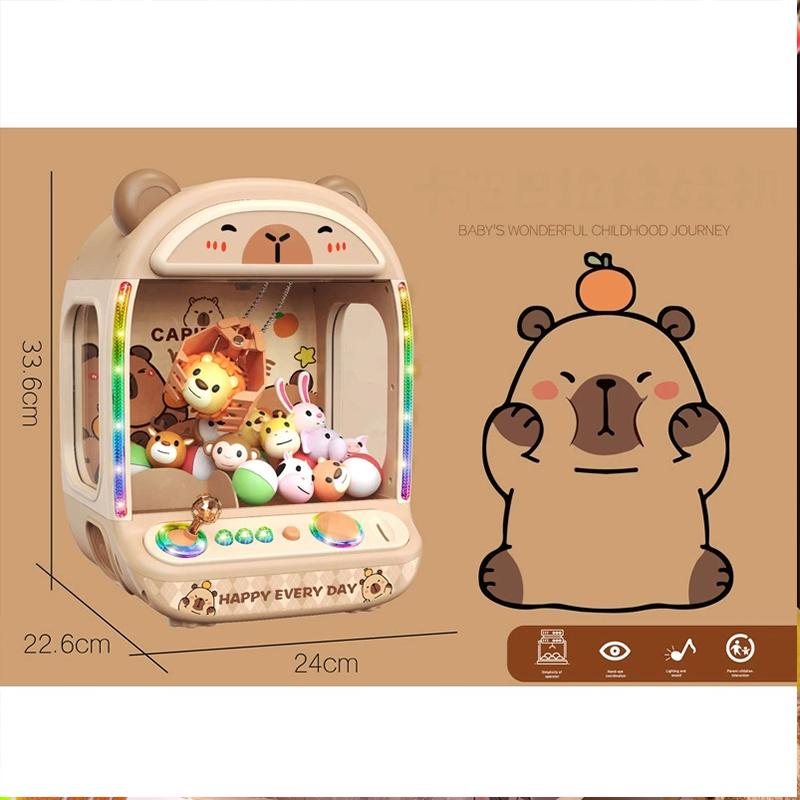 Non-Toxic Diy Doll Machine Kids Coin Operated Play Game Mini Claw Catch Toy Crane Machines Music Doll Children Xmas Gifts Toys