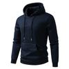 Fashion Winter Autumn Men's Casual Hoodie Big Pocket Solid Color Hooded Sweatshirt Sweatshirts Pullover Fleece Streetwear