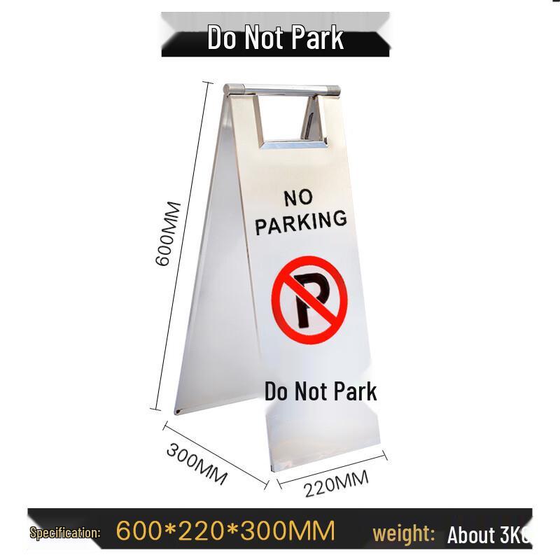 DAXTE Stainless Steel A-Frame Warning Sign