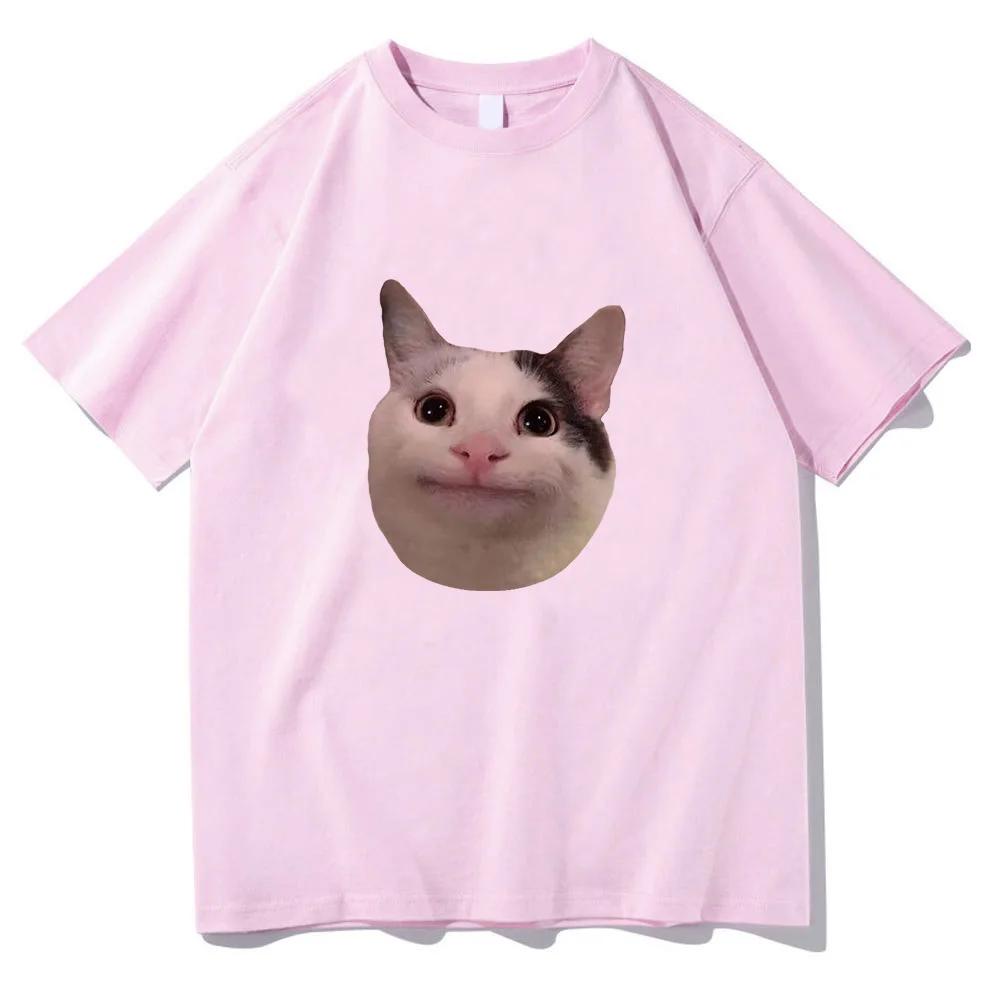 Cat Meme style women's short sleeved Tshirt with fun patternscomfortable and soft casual Tshirtfun daily wear Tshirt