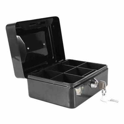 1Pc Mini Portable Iron Petty Lockable Cash Money Coin Safe Security Box Household New