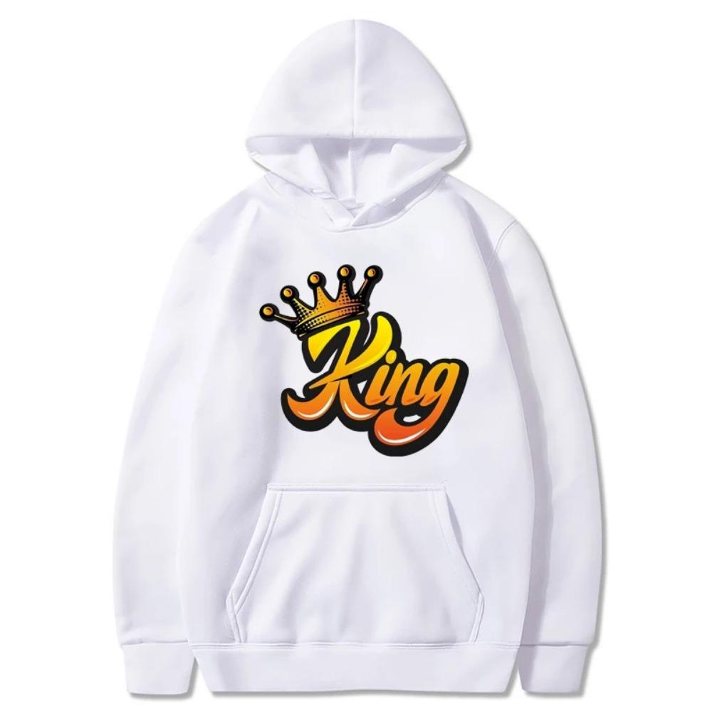 Women's Long Sleeves Women Streetwear Hoodie Sweatshirt King Print Harajuku Pullover Autumn Casual Hooded Hoodie Sweatshirts