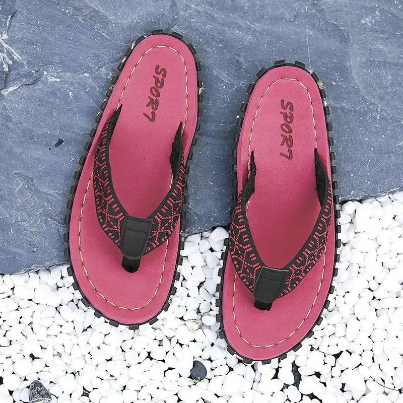 Fashion House Beach Flat Flip Flops Indoor Shoes Walk Around Home Slippers for Men Eva Rubber Shiatsu Sandals Man Comfortable Elegant