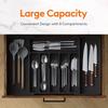 Large Silverware Drawer Organizer, Expandable Utensil Tray for Kitchen, Flatware and Cutlery Holder, Adjustable Plastic Storage