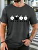 Unisex Minimal Black White Sheep Graphic Cotton Tee Crew Neck Soft Male Summer Breathable Street Daily Casual Short Sleeve Wear Top