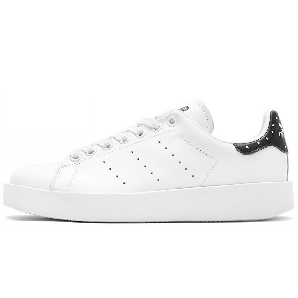 Adidas Originals Stan Smith Bold Casual Slip-Resistant Lightweight Low-Top Sneakers Women sneakers Black White BA7771