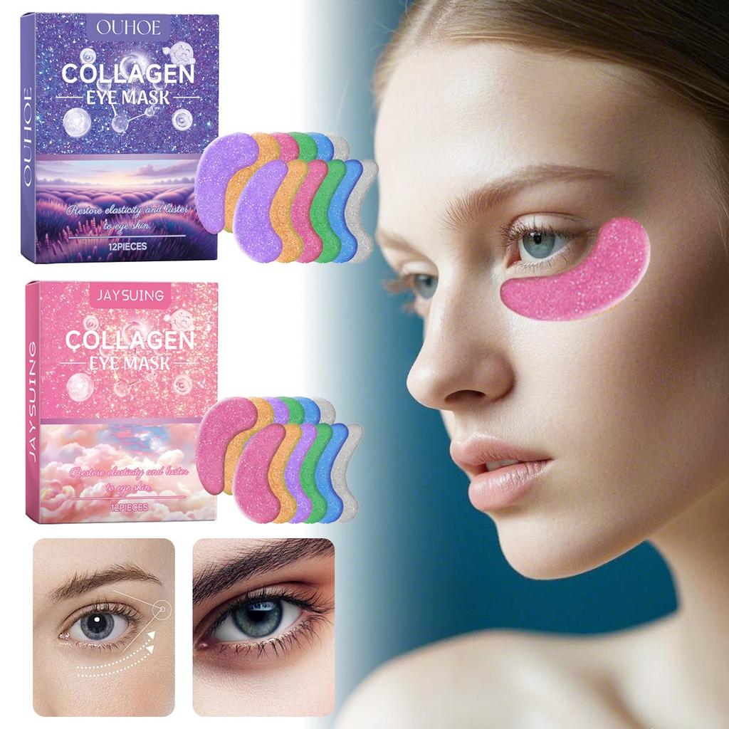 24/60pcs/Pack Moisturizing Collagen Eye Masks, Eye Care Hydrating & Nourishing, Reduce Fine Lines, E