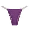 Women's Lace Low-Waist Thong: Sexy Hollow Design with Solid Color High-Elastic Silk Ribbon