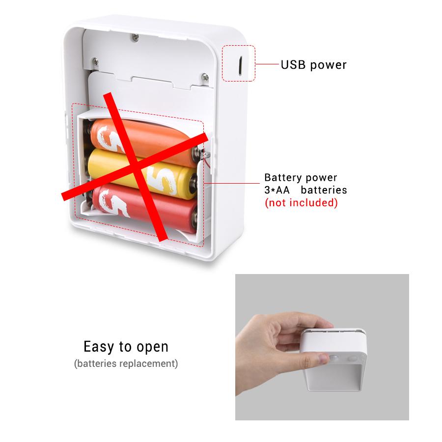 Wireless Motion Sensor LED Night Light Battery Powered Night Lamp Always on/Auto 2 Modes for Bedroom Cabinet Bathroom Stairs