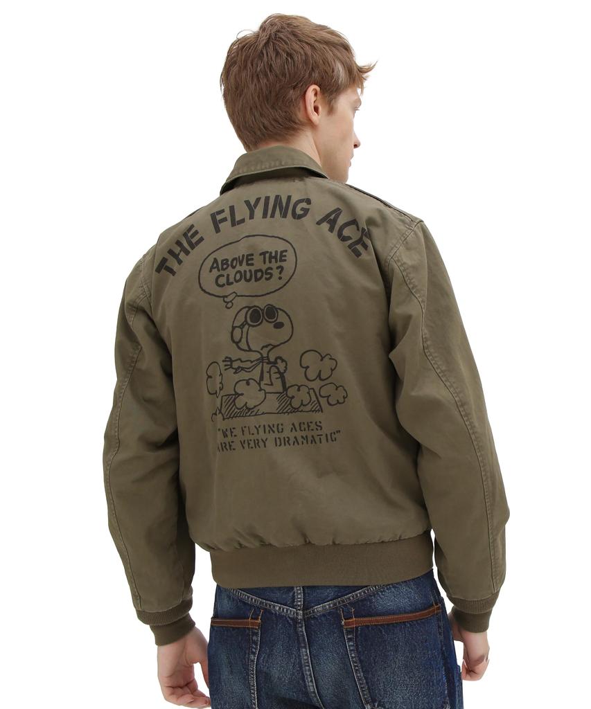 AVIREX Jacket COTTON A-2 FLYING ACE A-2 Flying Ace Peanuts Men's XL 310 Olive 783-5252043