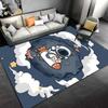 Astronaut in Space Cartoon Rug for Kids' Room Suitable for use as an anti-slip game mat for living room and bedroom sofas