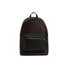 West 32 Classic Logo Horse And Carriage Pattern Leather And Fabric Mixed Material Backpack Large Unisex Backpack Truffle CBX16-QBYBL