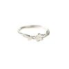 Five-Petal Flower Wreathed Artistic Forest Style Elegant Liatris Flower 925 Sterling Silver Opening Rings 02896