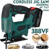 Cordless Electric Jigsaw Rechargeable Adjustable Wood Metal Brushless Jig Saw Woodworking Power Tools for 18V Battery DC 18V