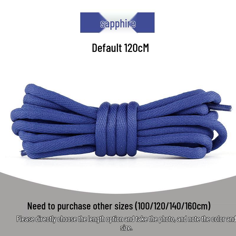 Round Thickened Sneaker Laces for Dad Shoes, Basketball Shoes, Leather Casual Shoes, and Martin Boots In Black, White, or Colored Styles.