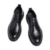 Leather shoes men's shoes formal wear British casual soft-soled green dating men's shoes