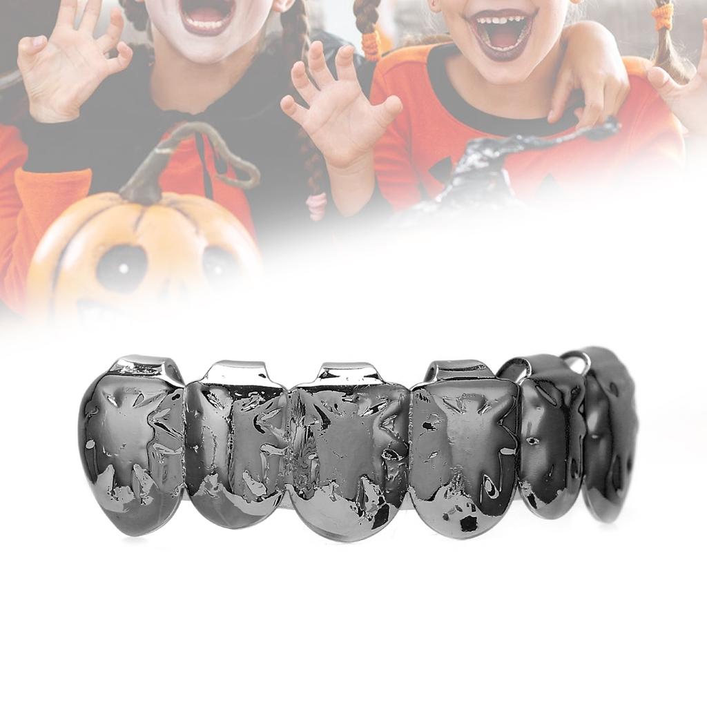 18K Plated Hip Hop Teeth Upper Teeth False Tooth Halloween Festival Tooth Decoration