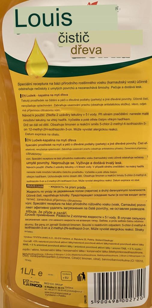 Ludwik wood cleaning liquid, effective, 1l