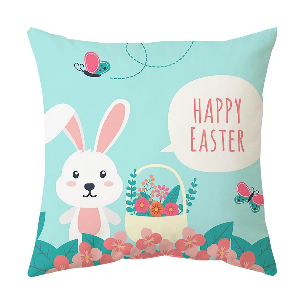 Easter Pillow Cover Cartoon Sofa Cushion Cover Office Waist Cushion Cover