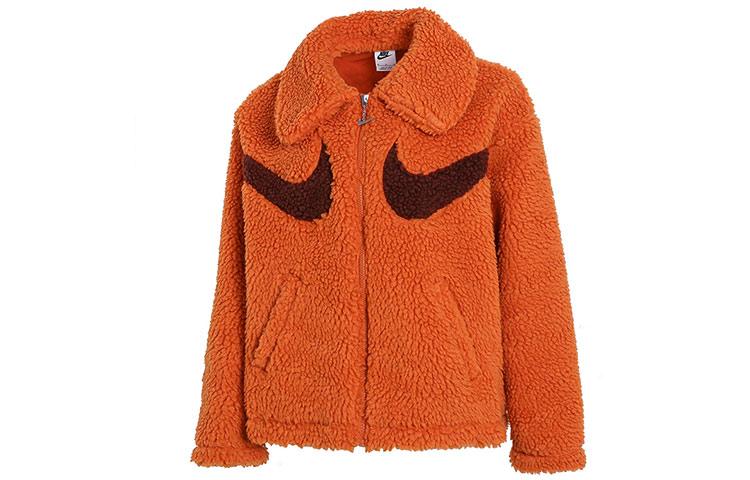 Nike Velvet Jackets Women s Orange Red Lapel Moderate DD5621-816 M