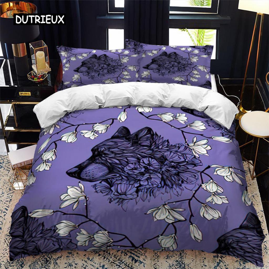 Set husă de plapumă Vânător de vise național Queen King Twin Full Size Husă plapumă Set de lenjerie de pat negru Husă de pilotă simplă din poliester