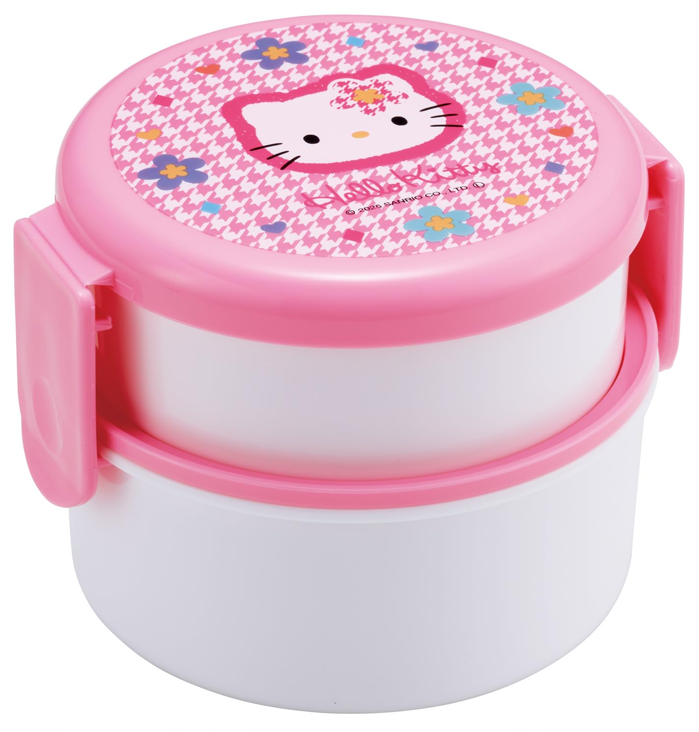 

Skater Bento with for Rice Made in Microwave Sanrio Hello Kaohana Box, Antibacterial, 2-Tier, Round, Fork, 500ml, Balls, Japan, Safe, Kitty, ONWR1AG-A