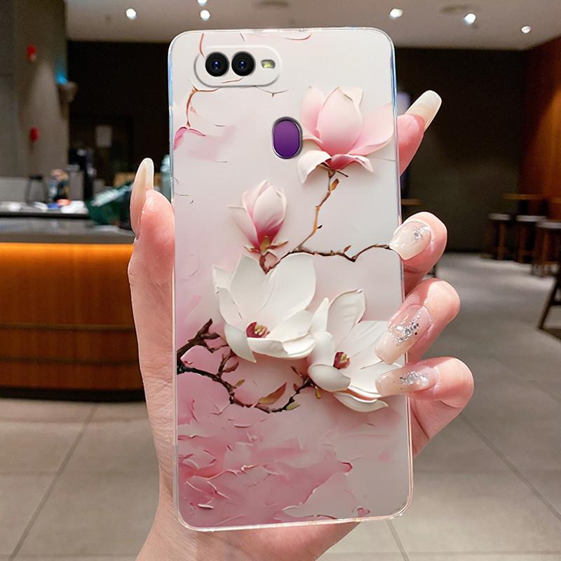 Case For OPPO A5S A12 AX5S A7 2018 AX7 A7N A12S A11K Luxury Fashion Butterfly Flowers New Design Clear Soft Silicone Phone Case