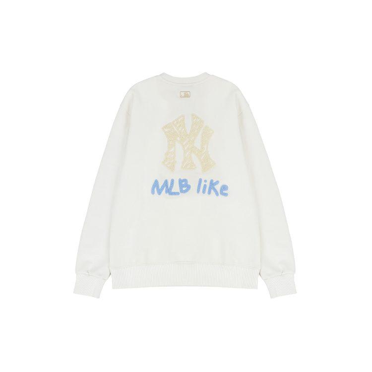 MLB Sweatshirts Unisex Cream Crew Neck Moderate Regular 3AMTEC114-50CRS