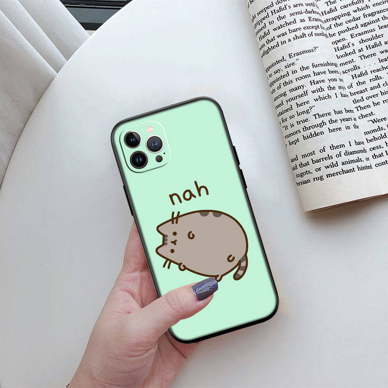 

JO46 Чохол для телефону Pusheens Cat для Motorola G54 POWER Edition G55 G64 G75 G84 X30 X40 X50 S30 S50 Pro Ultra E15 E14 G71 G22 G41 G51 G50 G30 Moto E15 4G оливковий